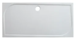 Receveur de douche extra-plat l.90 x L.160 cm blanc anti dérapant, GoodHome Limski