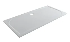 Receveur de douche extra-plat l.90 x L.160 cm blanc anti dérapant, GoodHome Limski