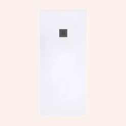 Receveur de douche extraplat blanc 75 x 110 cm grille noire Hos's - POALGI