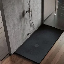 Receveur de douche extraplat noir 90x100 cm Hos's - POALGI