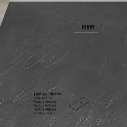 Receveur de douche extraplat noir 90x100 cm Hos's - POALGI