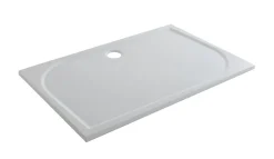 Receveur de douche extra-plat l.90 x L.140 cm blanc anti dérapant, GoodHome Limski