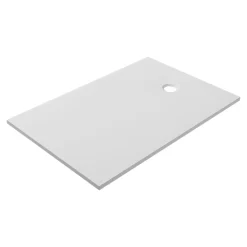 Receveur de douche extra-plat l.90 x L.140 cm blanc anti dérapant, GoodHome Leira