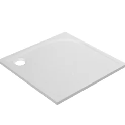 Receveur de douche extra-plat l.90 x L.90 cm blanc anti dérapant, GoodHome Limski