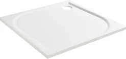 Receveur de douche extra-plat l.90 x L.90 cm blanc anti dérapant, GoodHome Limski