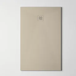 Receveur de Douche Extraplat 80x180cm Beige - Résine Minérale - Antidérapant - Effet Pierre Naturelle - RÉSIGRÈS.