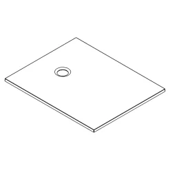Receveur de douche extra-plat l.80 x L.100 cm blanc anti dérapant, GoodHome Leira