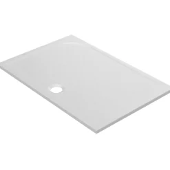 Receveur de douche extra-plat l.80 x L.120 cm blanc anti dérapant, GoodHome Limski