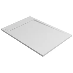 Receveur de Douche Extraplat 160x90cm Blanc - Résine Minérale - Antidérapant - Effet Ardoise - Bonde Incluse - LAVABERG