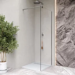Receveur de douche HIEMAL INOX 80 x 160 cm résine Blanc aspect ardoise + bonde inox incluse - Saniverre