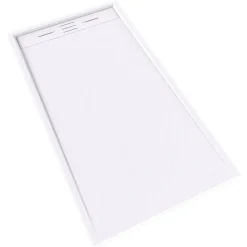 Receveur de douche HIEMAL 80 x 150 cm résine Blanc aspect ardoise + bonde incluse - Saniverre