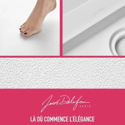 Receveur de douche JACOB DELAFON Flight rectangle extra plat antidérapant 110 x 80 cm