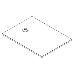 Receveur de douche l.90 x L.120 cm blanc antidérapant GoodHome Leira