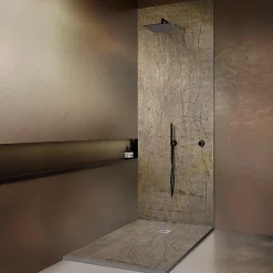 Receveur de douche pierre naturelle ardoise claire 120x90 cm extra plat grille carrée