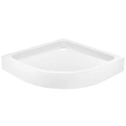 Receveur de douche quart de cercle à poser 80 x 80 cm, Dommel