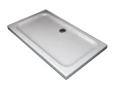 Receveur de douche rectangulaire surbaissé en Abs avec bonde inclus H. 5 cm - 80 x 140