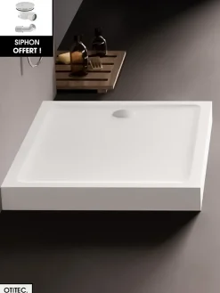 Receveur de Douche Rectangle - 90 x 140 x 11,5 cm - Blanc - avec Siphon OFFERT - MOON