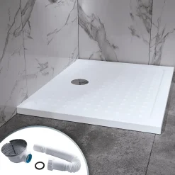 Receveur de douche SANA + bonde 90 x 120 cm blanc - Saniverre