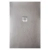 Receveur de douche STRATO extra plat, Gris - 110 x 80 cm - Résistant et Facile à installer - Salle de bain - Douche