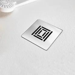Receveur de douche ultra-léger LOGIC - 100 x 70 cm - Blanc - Résistant et Facile à installer - Salle de bain - Douche