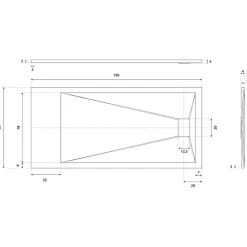Receveur de douche 190x90 cm extra plat - SAPHIR