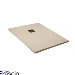 Receveur de Douche 100X180 cm Ligne Vulcano Fin Blanc Perle Ral 1013 en Résine Synthétique et Poudre de Marbre - FRASCIO