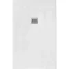 Receveur de Douche 90X175 cm Ligne Vulcano Fin Blanc en Résine Synthétique et Poudre de Marbre Avec Drain Libre FRASCIO