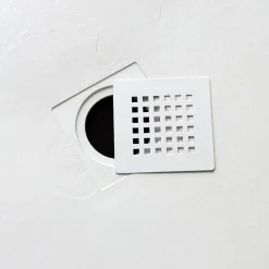 Receveur De Douche 90X70 En Résine Blanche, Avec Douchette En Acier Assortie Muse