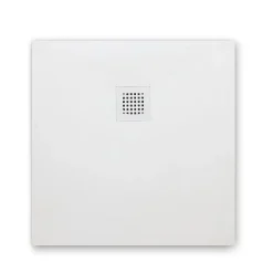 Receveur De Douche 70X70 En Résine Blanche Effet Pierre Avec Paroi De Douche Muse