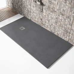 Receveur de douche 90x170cm extra plat MADISON en resine surface ardoisee anthracite