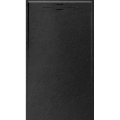 Receveur Résine 120 x 80 Façon Ardoise Noir Essebagno