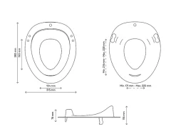 Reducteur Abattant WC GoodHome Yalu blanc
