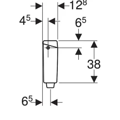 RESERVOIR AP123 6/9L IND.DISSIMULE BLANC AVEC COUDE - RESERVOIR AP123 6/9L IND.DISSIMULE BLANC AVEC COUDE