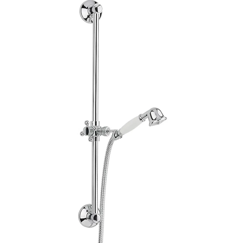 Ricordi Set de douche vintage avec barre de douche 60cm, Chrome (ZSAL010)