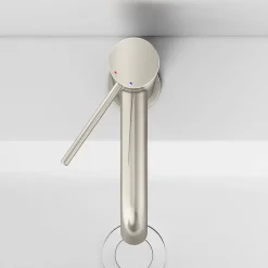 Robinet à bec court - Nickel brossé,Chrome - DILECI