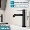 Robinet à bec court pour salle de bain couleur noir mat - DILECI