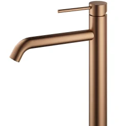Robinet à bec haut 30 cm, Finition cuivre brossé (Rose Gold)