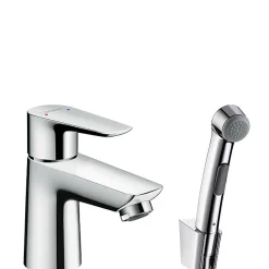 Robinet bidet avec douchette HANSGROHE Talis E + bonde Push-Open Chromé