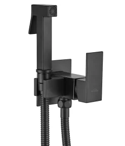 Robinet Bidet Douchette Noir Forme Carree Monocommande