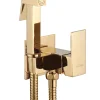 Robinet Bidet Douchette Or Forme Carree Monocommande