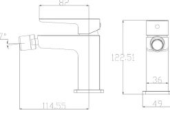 Robinet Bidet Noir Monocommande Parma