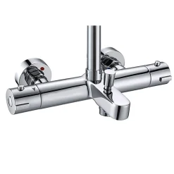 Robinet colonne sortie bain (robinet seul) thermostatique finition BUS chrome poli en laiton Kibath