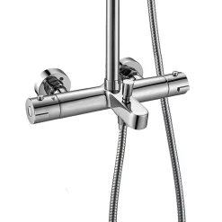 Robinet colonne sortie bain (robinet seul) thermostatique finition BUS chrome poli en laiton Kibath