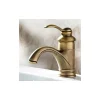Robinet de baignoire rétro antique, mitigeur de lavabo européen chaud et froid, finition bronze, bouilloire rétro, jet brossé
