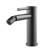 Robinet de bidet monocommande GUN METAL avec finition graphite/anthracite mat, en laiton Kibath
