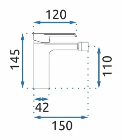 Robinet de bidet REA Hass black