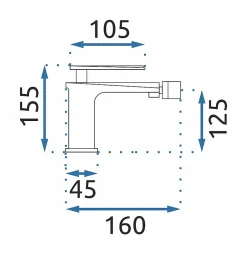 Robinet de bidet REA Romano old black