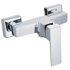 Robinet de douche monocommande VERCO avec finition chromée brillante en laiton Kibath