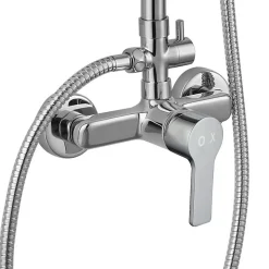 Robinet de douche monocommande PIN avec finition chromée brillante en laiton Kibath