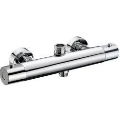 Robinet de douche thermostatique à effet froid, finition chrome brillant, en laiton Kibath